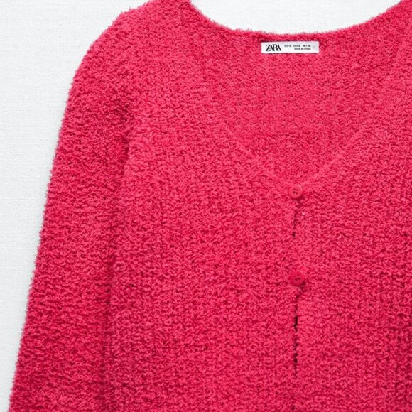 Zara Chenille Cropped Cardigan - Picture 5 of 6